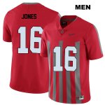 Men's NCAA Ohio State Buckeyes Keandre Jones #16 College Stitched Elite Authentic Nike Red Football Jersey IB20N45HX